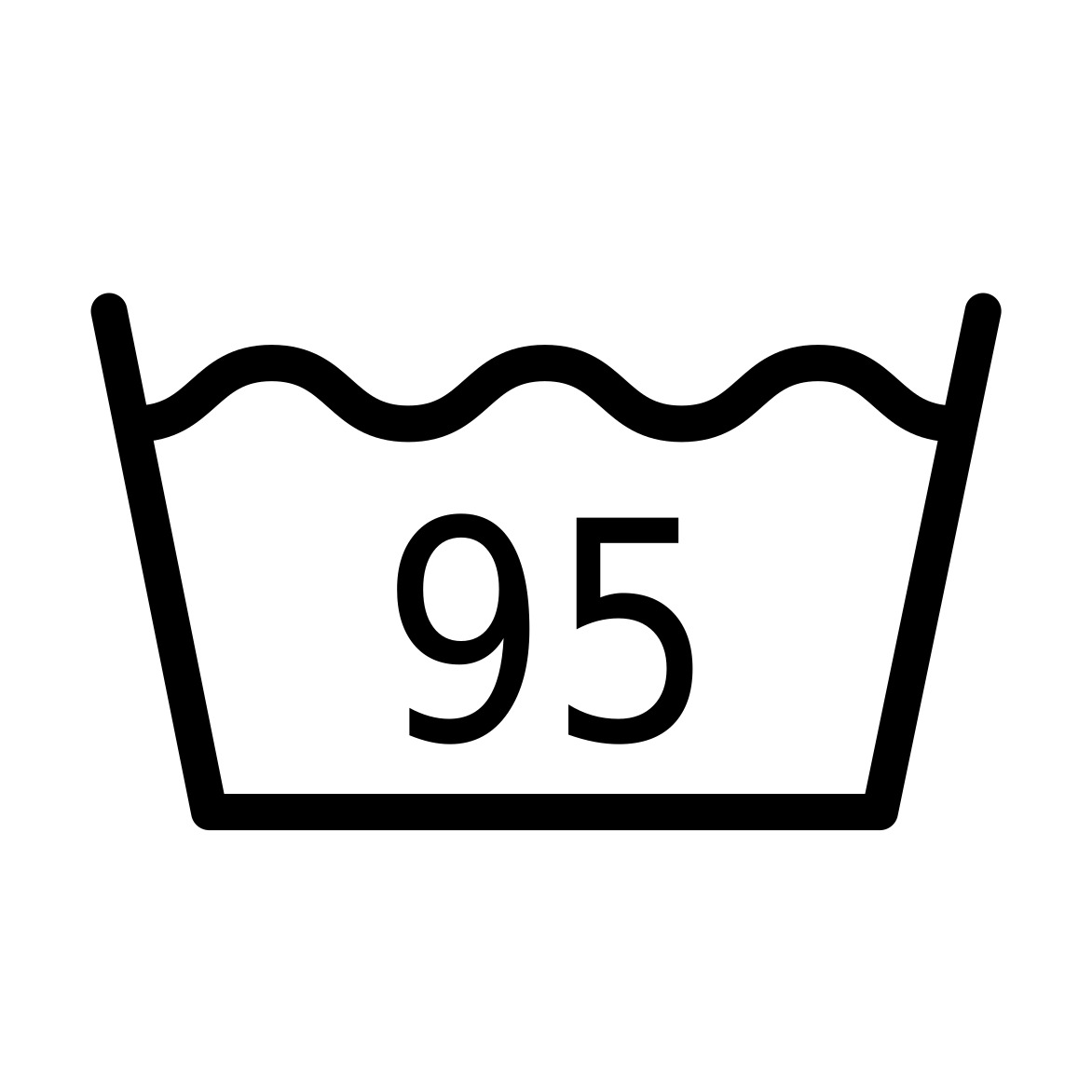 bei 95° waschen Icon